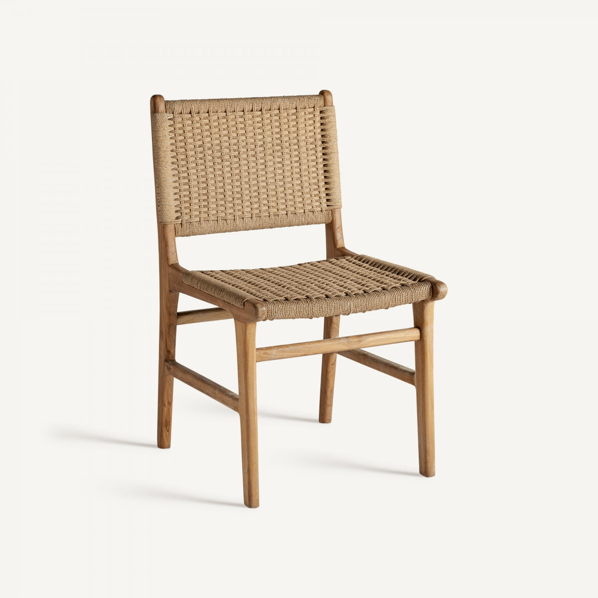 Chaise en bois de teck et fibre naturelle | VICAL Vaduz | REMO-HOME, mobilier design et décoration d'intérieur