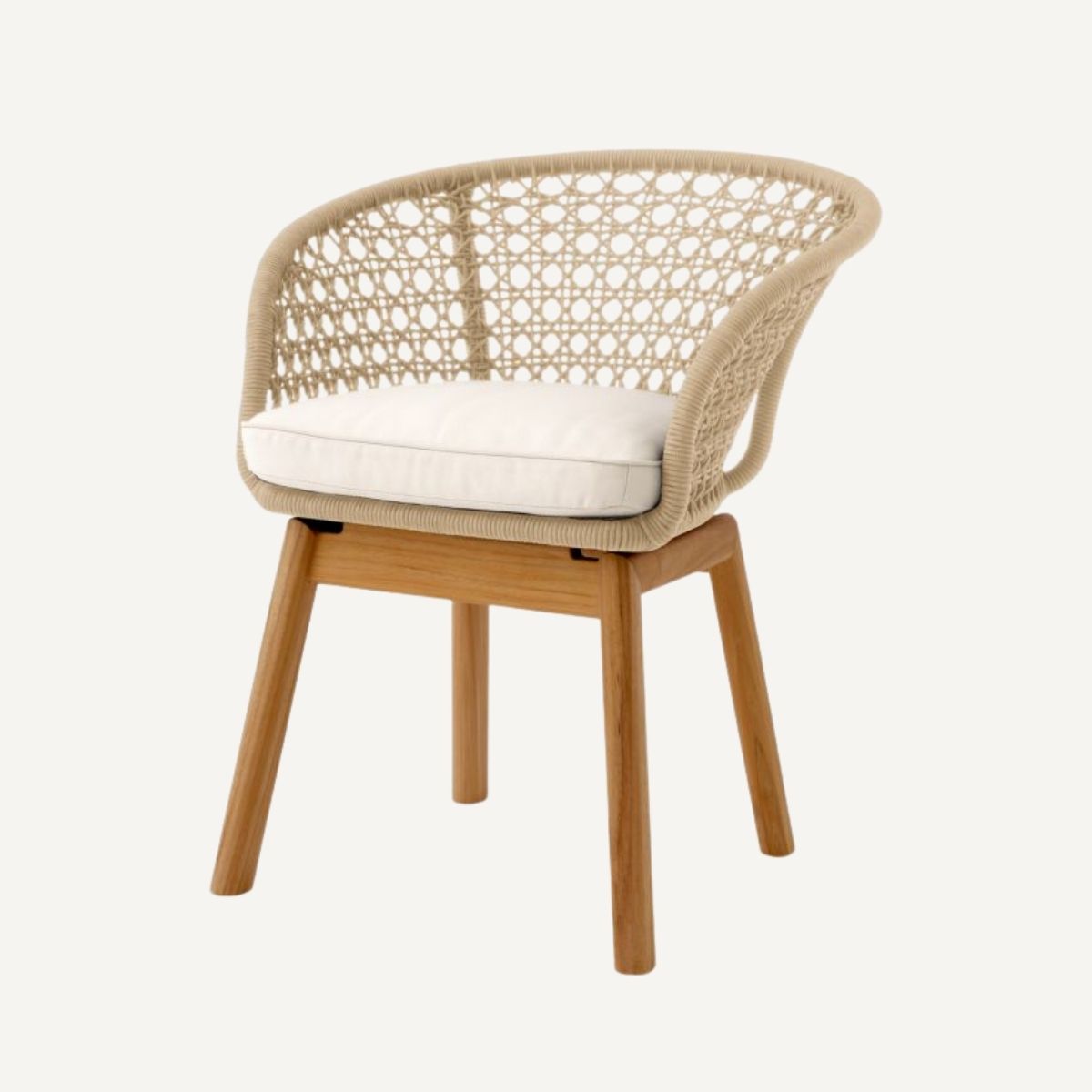 Chaise extérieure en cordage crème | Eichholtz Trinity | REMO-HOME, mobilier et décoration d'intérieur