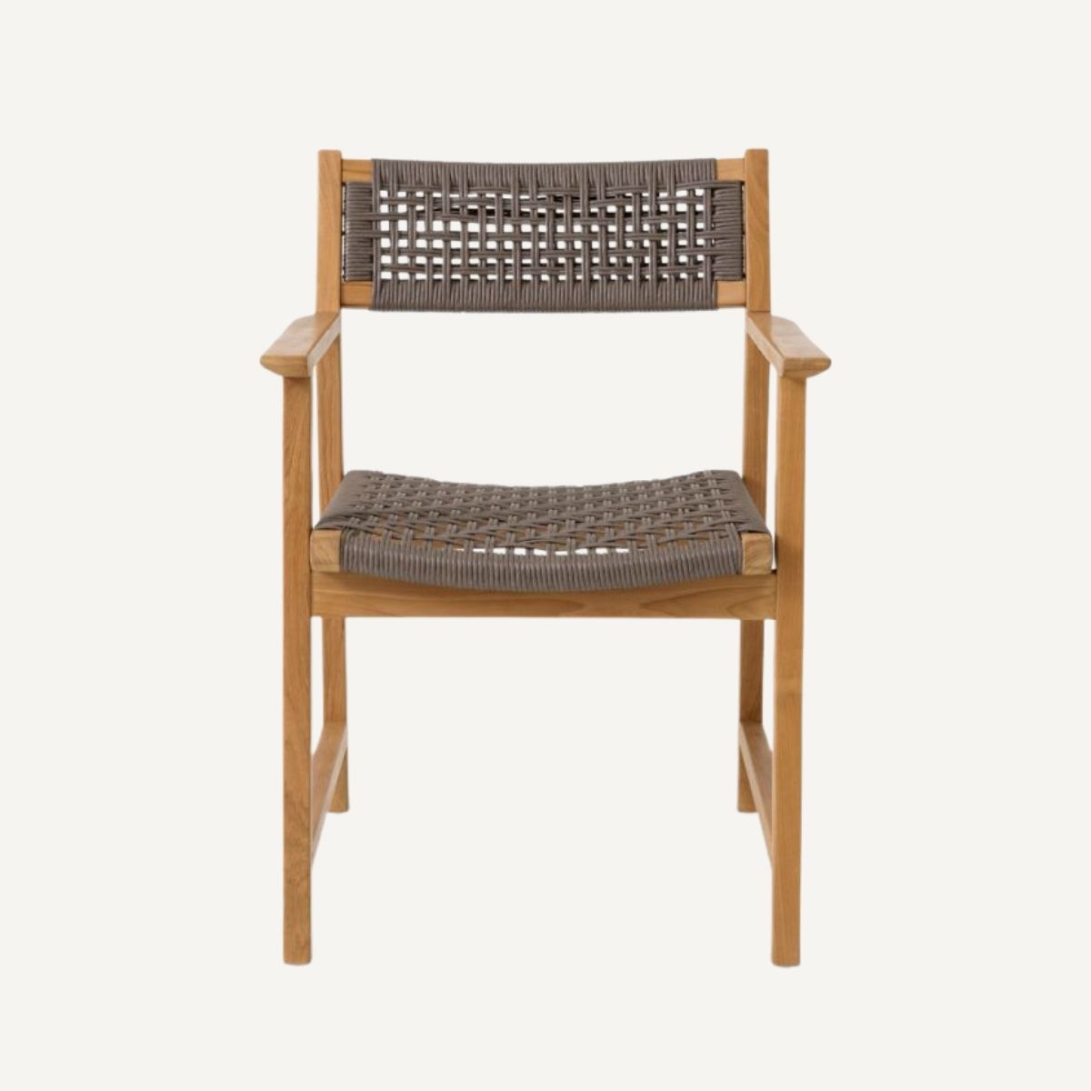 Chaise extérieure en teck et cordage gris (lot de 2) | Eichholtz Cancun | REMO-HOME, mobilier et décoration d'intérieur