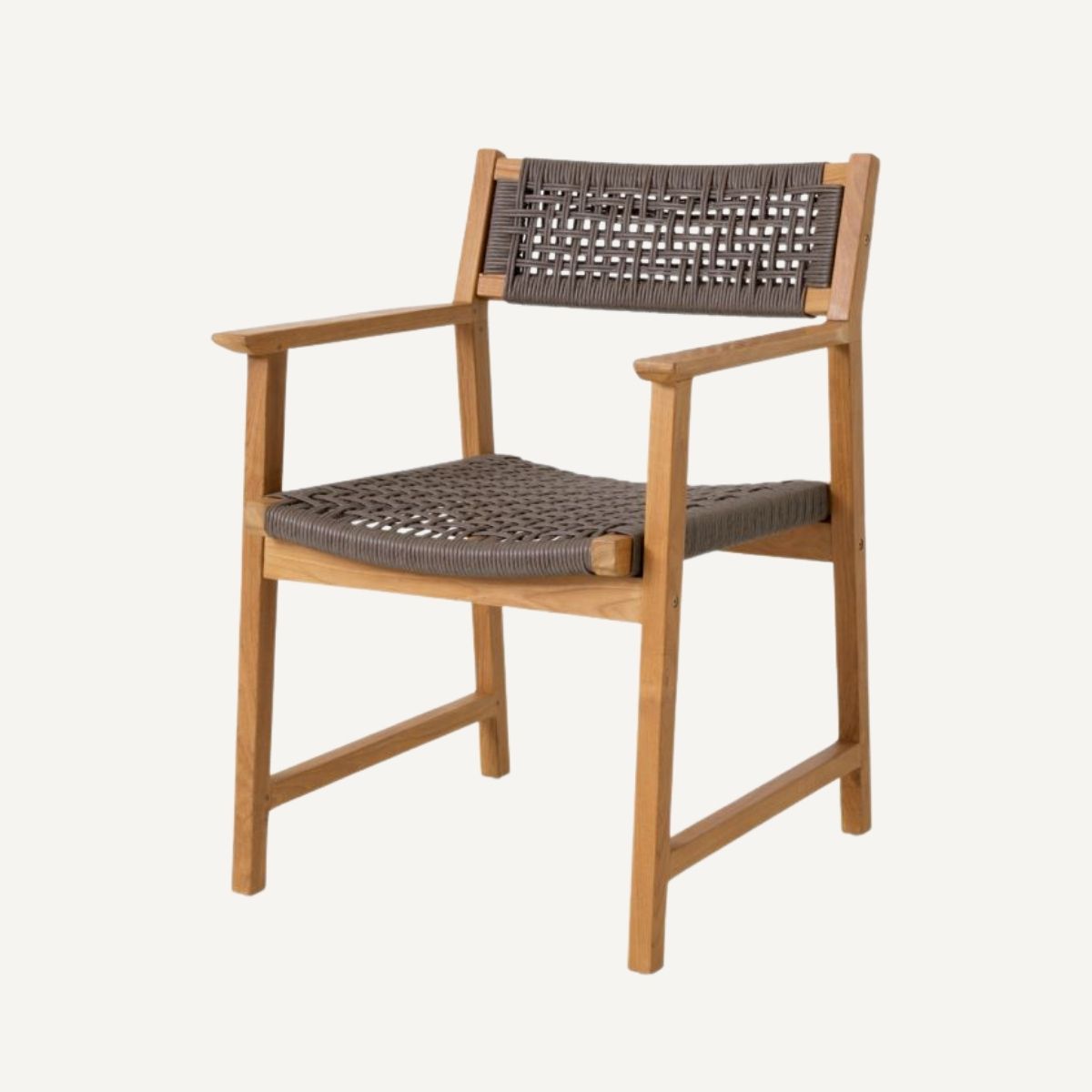 Chaise extérieure en teck et cordage gris (lot de 2) | Eichholtz Cancun | REMO-HOME, mobilier et décoration d'intérieur