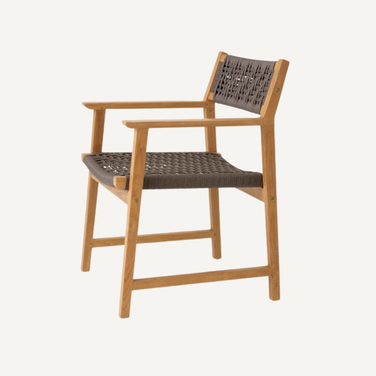 Chaise extérieure en teck et cordage gris (lot de 2) | Eichholtz Cancun | REMO-HOME, mobilier et décoration d'intérieur