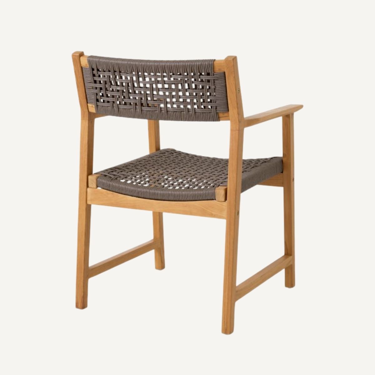 Chaise extérieure en teck et cordage gris (lot de 2) | Eichholtz Cancun | REMO-HOME, mobilier et décoration d'intérieur