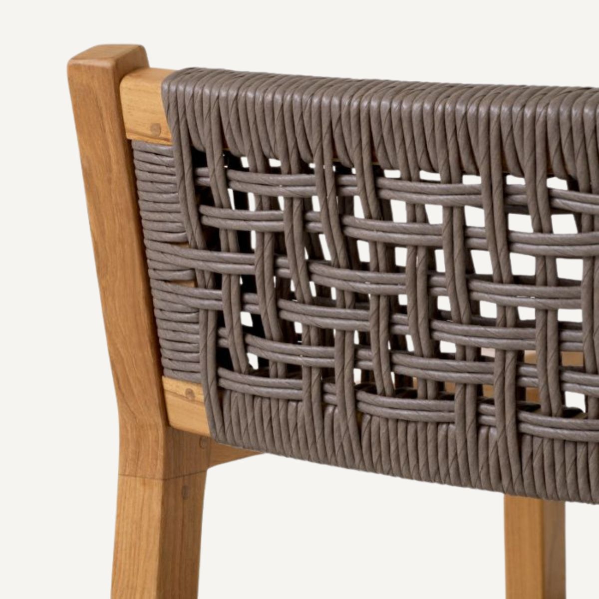 Chaise extérieure en teck et cordage gris (lot de 2) | Eichholtz Cancun | REMO-HOME, mobilier et décoration d'intérieur