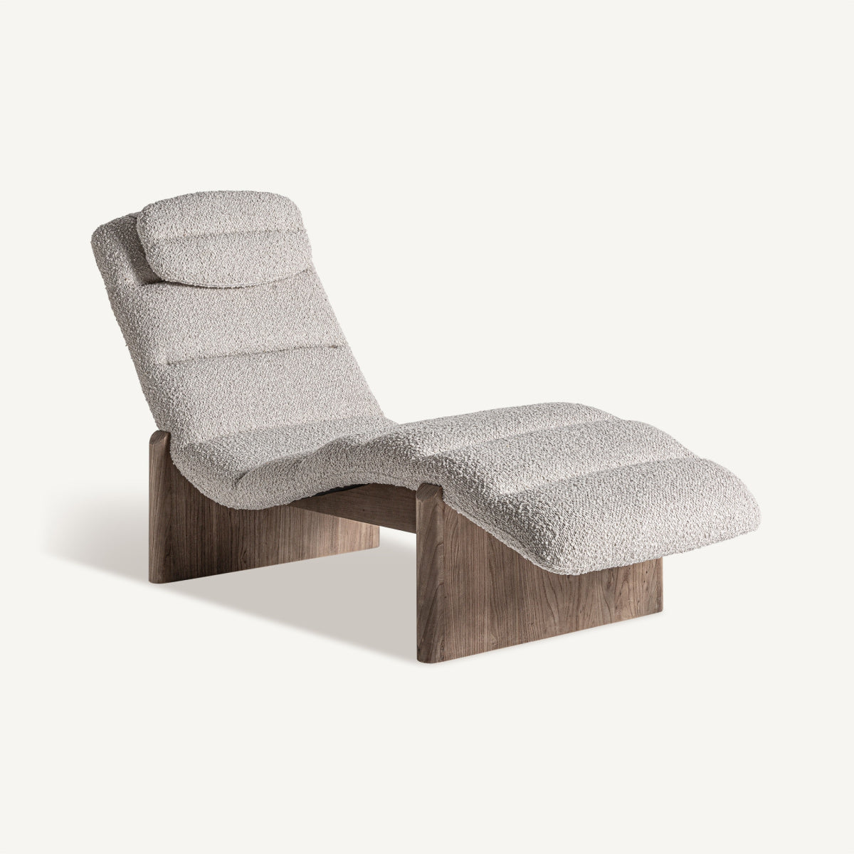 Chaise longue en tissu beige | VICAL Jacquard | REMO-HOME, mobilier design et décoration d'intérieur