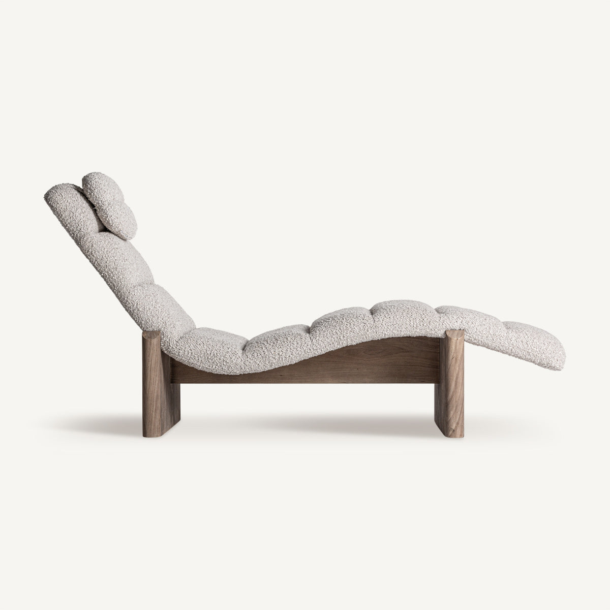 Chaise longue en tissu beige | VICAL Jacquard | REMO-HOME, mobilier design et décoration d'intérieur