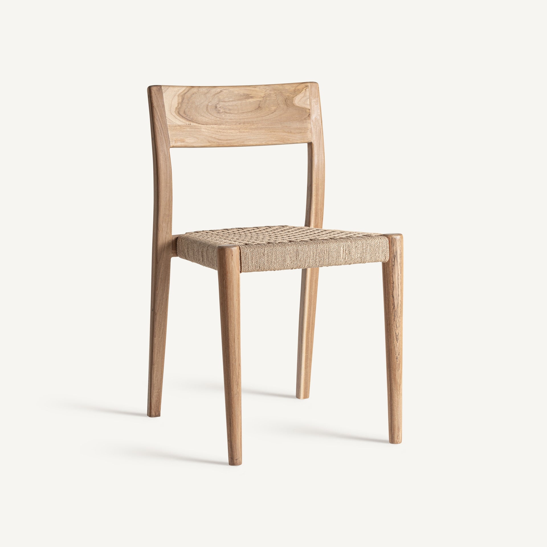 Chaise salle à manger teck naturel et tressage | VICAL Caen | REMO-HOME, mobilier design et décoration d'intérieur