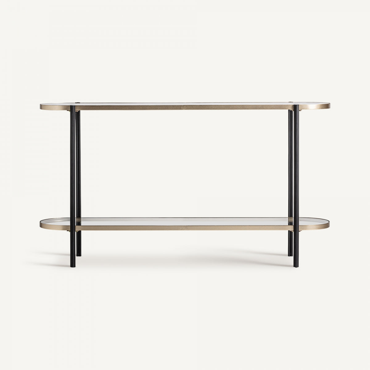 Console d'entrée en verre et laiton doré | Vical Lans | REMO-HOME, mobilier et décoration d'intérieur