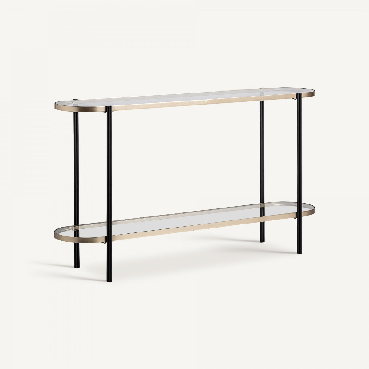 Console d'entrée en verre et laiton doré | Vical Lans | REMO-HOME, mobilier et décoration d'intérieur