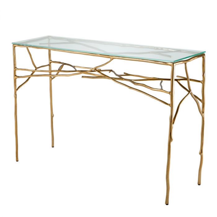 Console dorée en verre transparent | Eichholtz Antico | REMO-HOME, mobilier et décoration d'intérieur