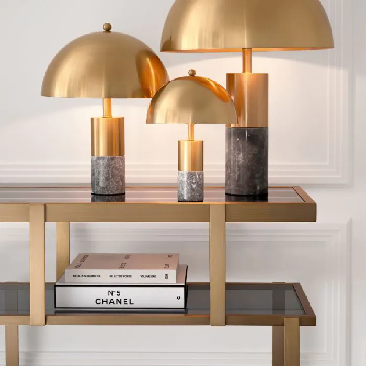 Console en laiton brossé | Eichholtz Nesto | REMO-HOME, mobilier et décoration d'intérieur