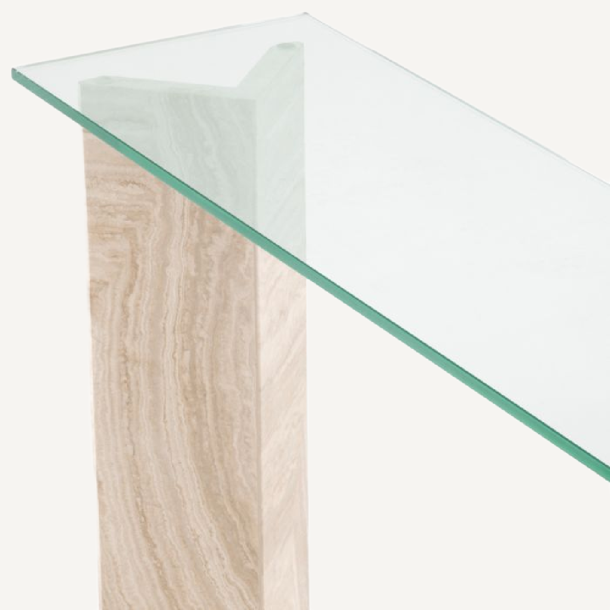 Console en travertin et verre transparent | Eichholtz Fortuna | REMO-HOME, mobilier et décoration d'intérieur