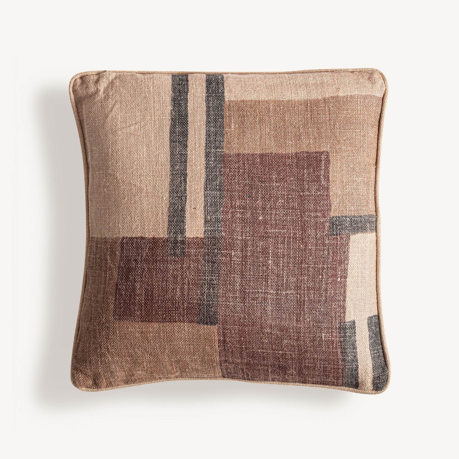 Coussin jute beige et marron | VICAL Geb | REMO-HOME, mobilier design et décoration d'intérieur