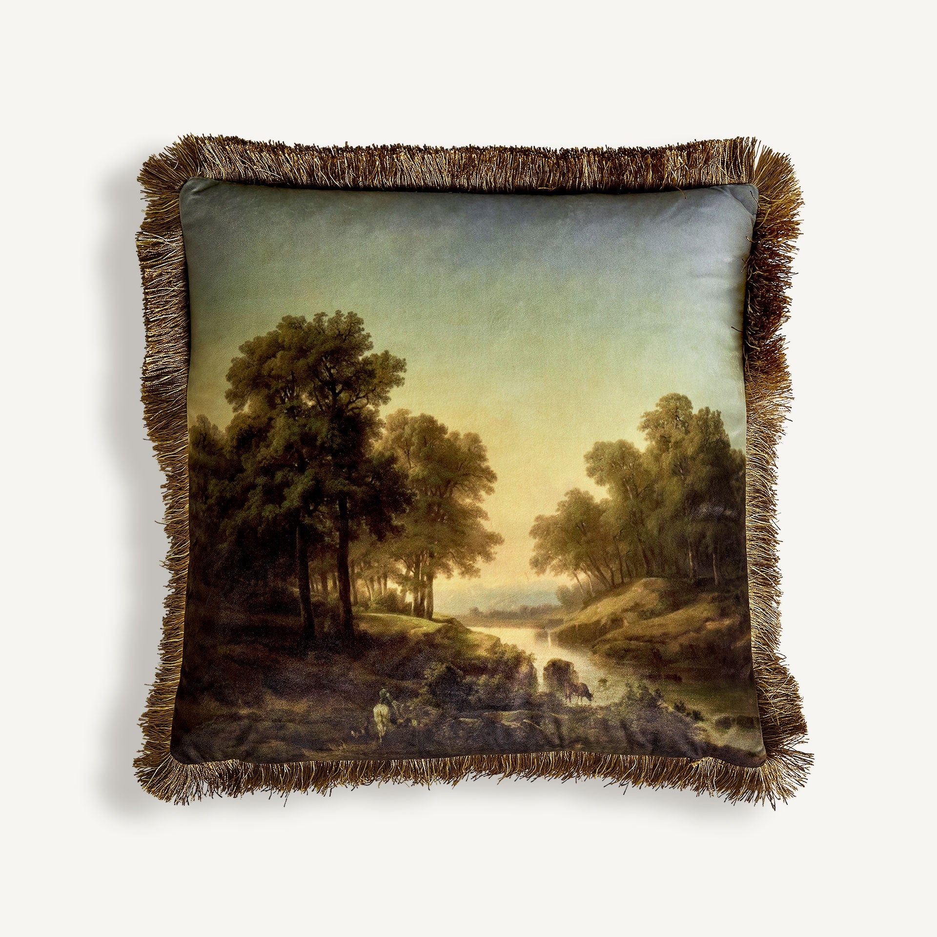 Coussin carré velours ocre | VICAL Anatole | REMO-HOME, mobilier design et décoration d'intérieur