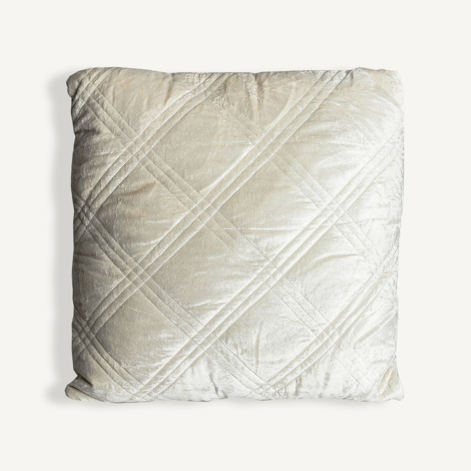 Coussin carré viscose coton blanc cassé | VICAL Ahren | REMO-HOME, mobilier design et décoration d'intérieur