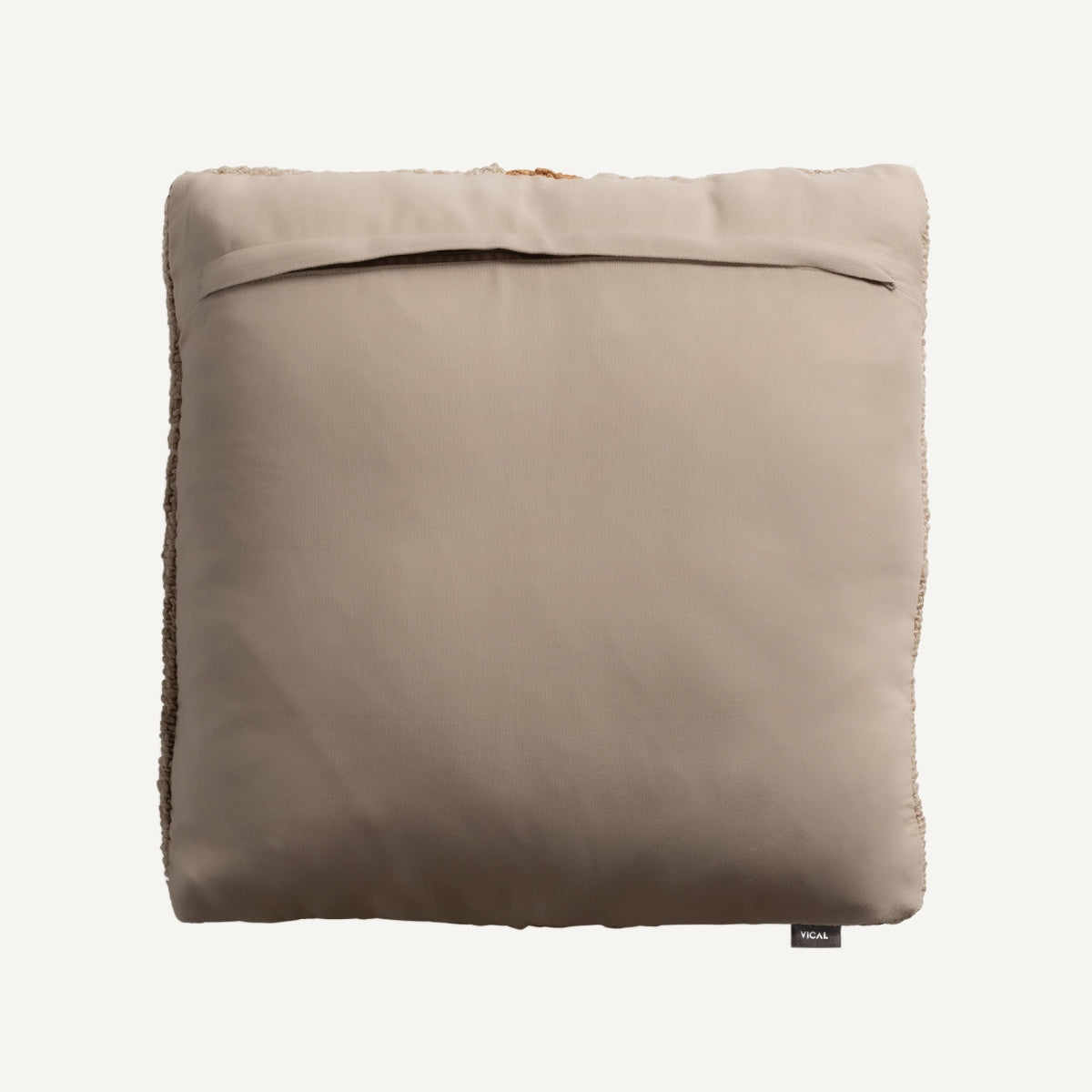 Coussin carré en coton beige | VICAL Edris | REMO-HOME, mobilier design et décoration d'intérieur
