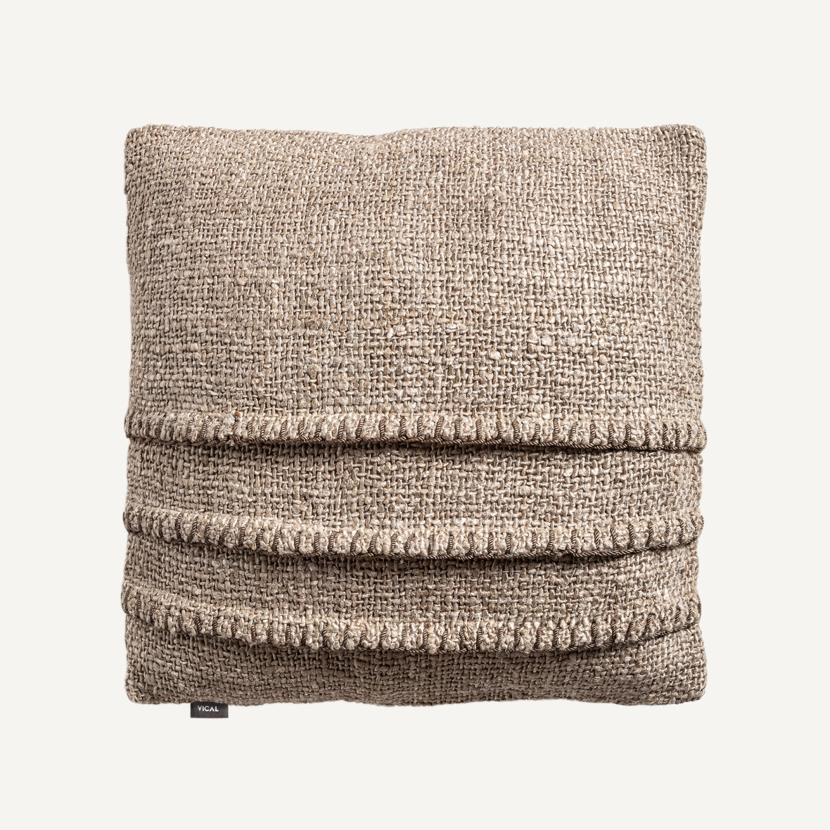 Coussin carré en coton sable | VICAL Azai | REMO-HOME, mobilier design et décoration d'intérieur