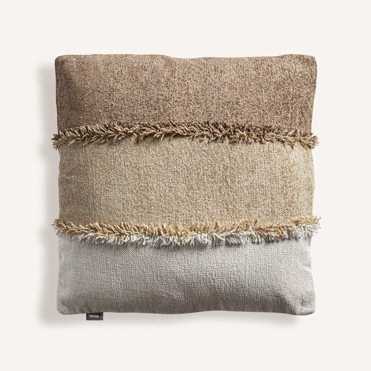 Coussin carré en coton tricolore | VICAL Euken | REMO-HOME, mobilier design et décoration d'intérieur