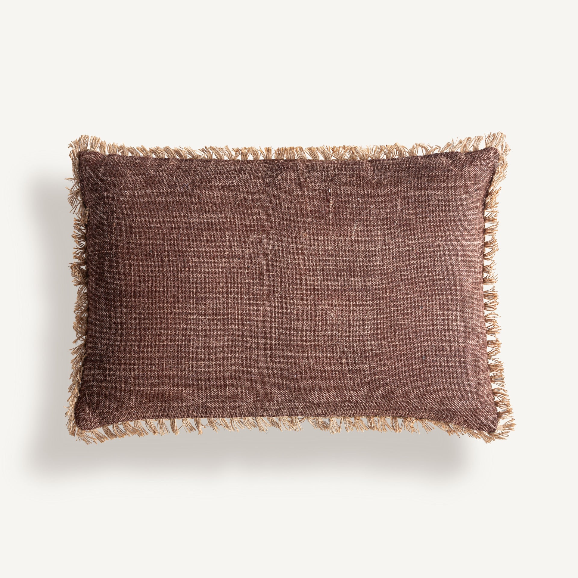 Coussin ethnique en jute texturé beige et marron | VICAL Seth | REMO-HOME, mobilier design et décoration d'intérieur