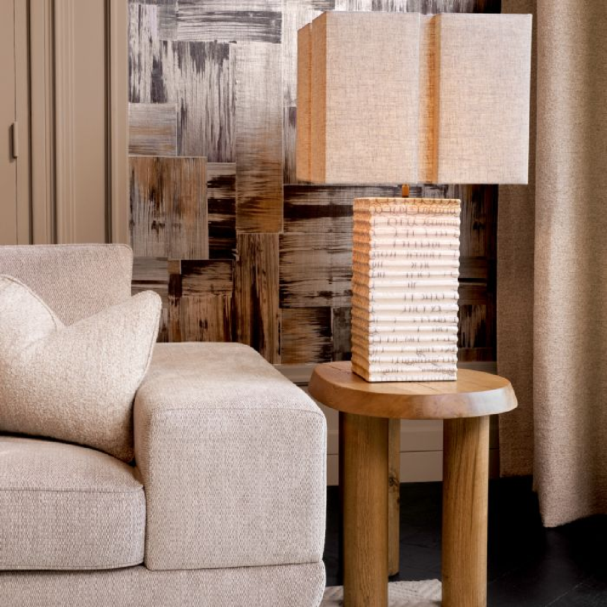 Coussin rectangulaire en tissu beige | Eichholtz Kempton | REMO-HOME, mobilier et décoration d'intérieur