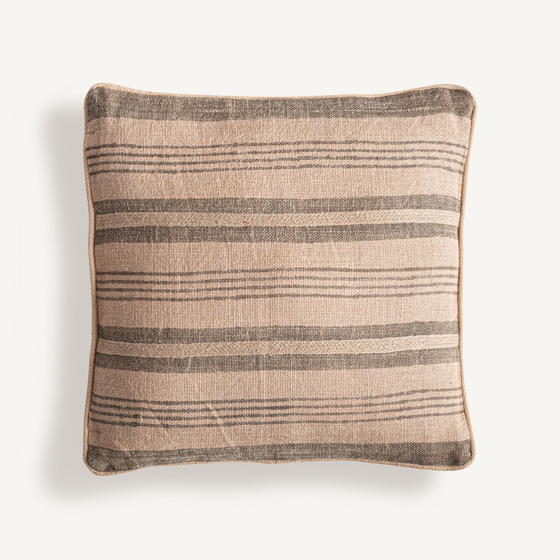 Coussin tissé beige et vert | VICAL Calisto | REMO-HOME, mobilier design et décoration d'intérieur