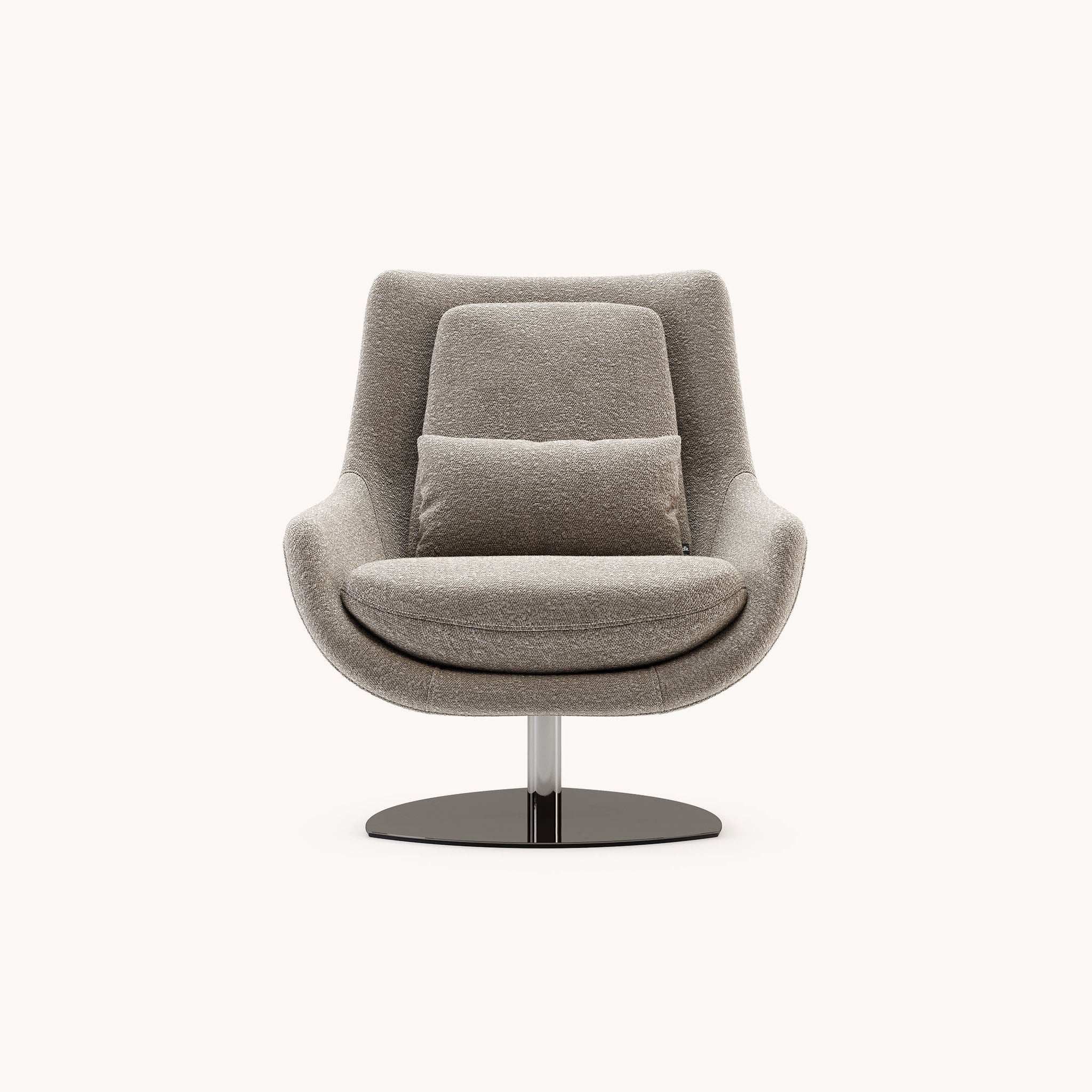 Fauteuil pivotant bouclé taupe | Domkapa ElbaFauteuil pivotant bouclé taupe | Domkapa Elba