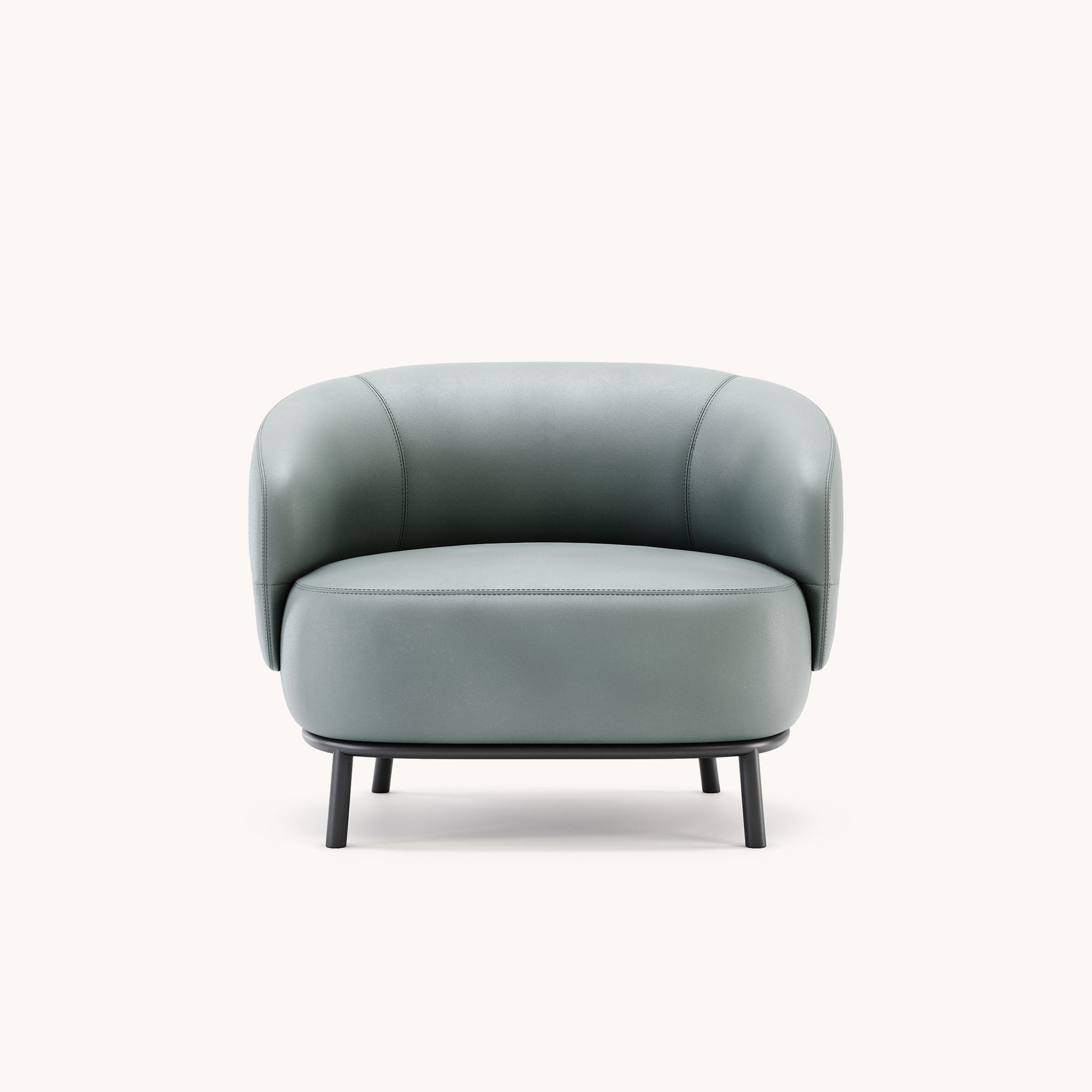 Fauteuil en cuir bleu | Domkapa Juliet