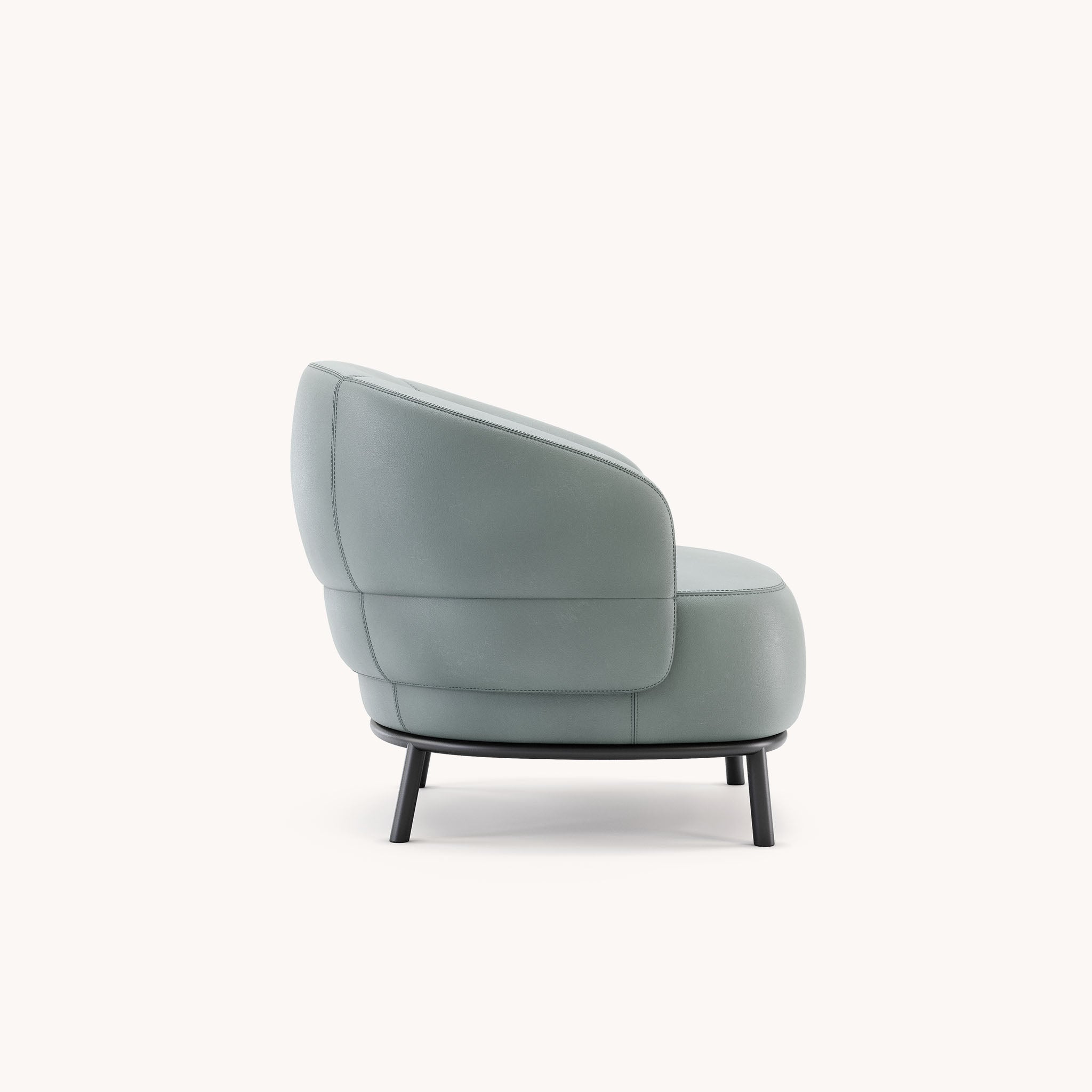 Fauteuil en cuir bleu | Domkapa Juliet