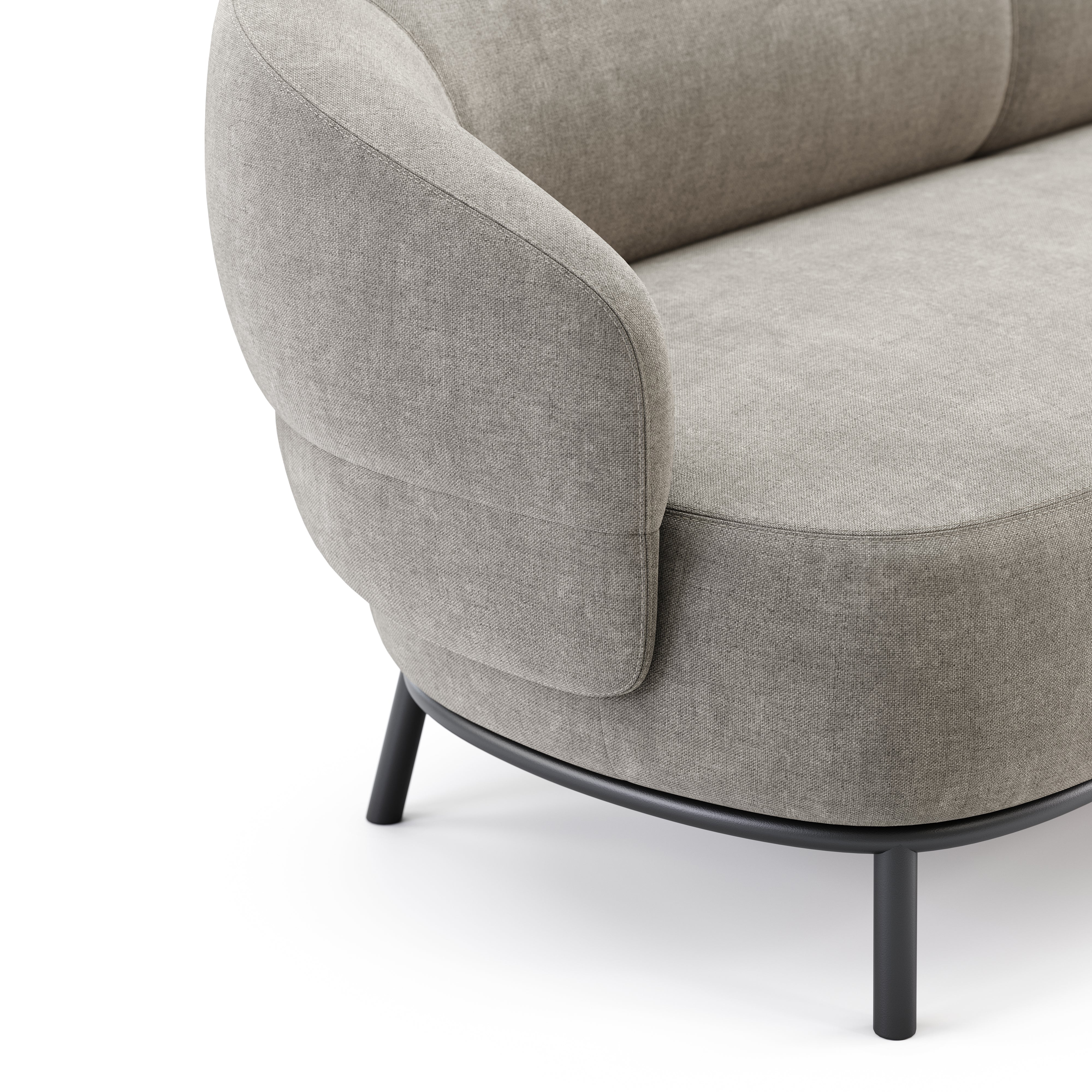 Canapé 2 places en tissu marron | Domkapa Juliet