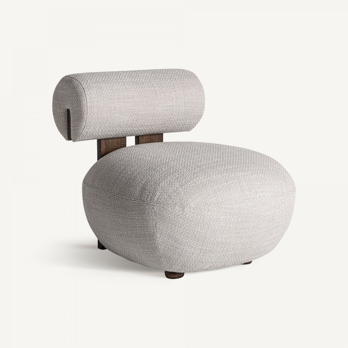 Fauteuil blanc cassé et bois de frêne | VICAL Tielt | REMO-HOME, mobilier design et décoration d'intérieur