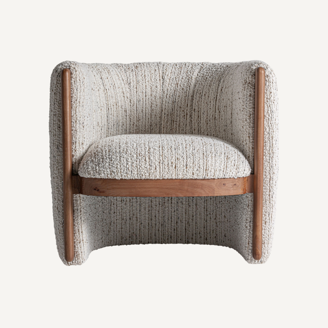 Fauteuil bouclé blanc | Vical Erbach | REMO, mobilier et décoration d'intérieur