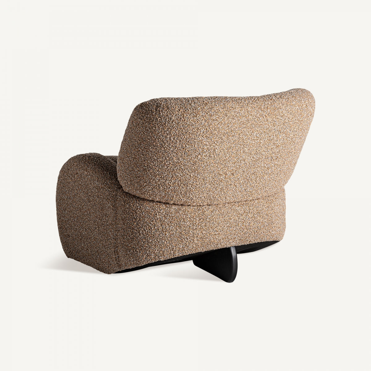 Fauteuil bouclé marron et bois de pin | VICAL Ibsen | REMO-HOME, mobilier design et décoration d'intérieur