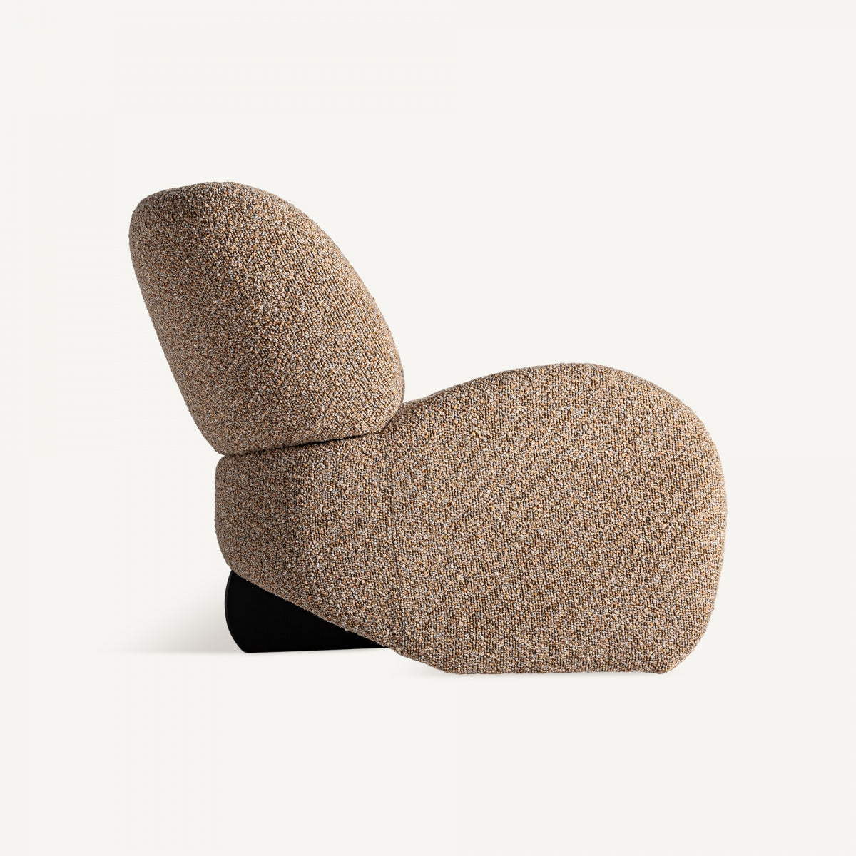 Fauteuil bouclé marron et bois de pin | VICAL Ibsen | REMO-HOME, mobilier design et décoration d'intérieur