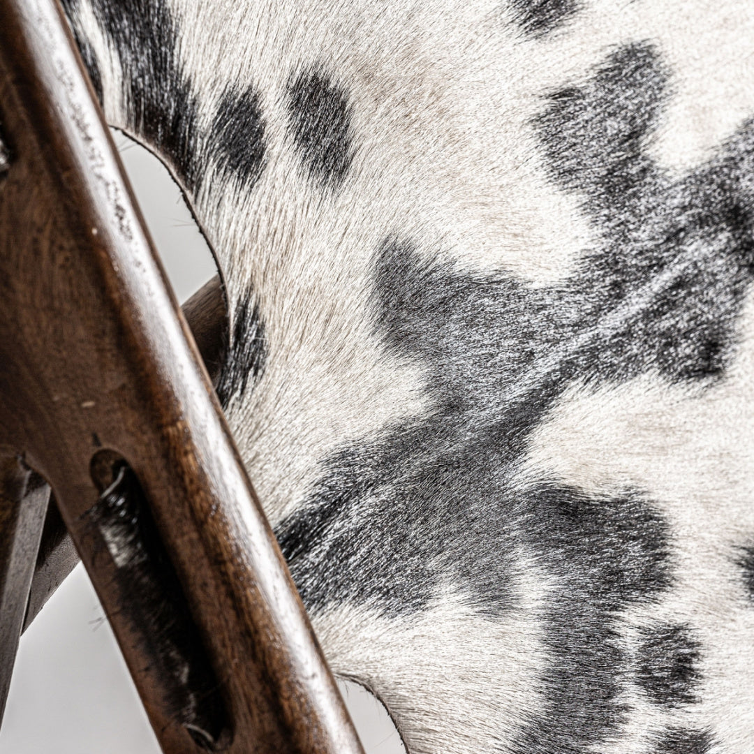 Fauteuil d'appoint en cuir et bois de manguier | Vical Helfaut | REMO, mobilier et décoration d'intérieur