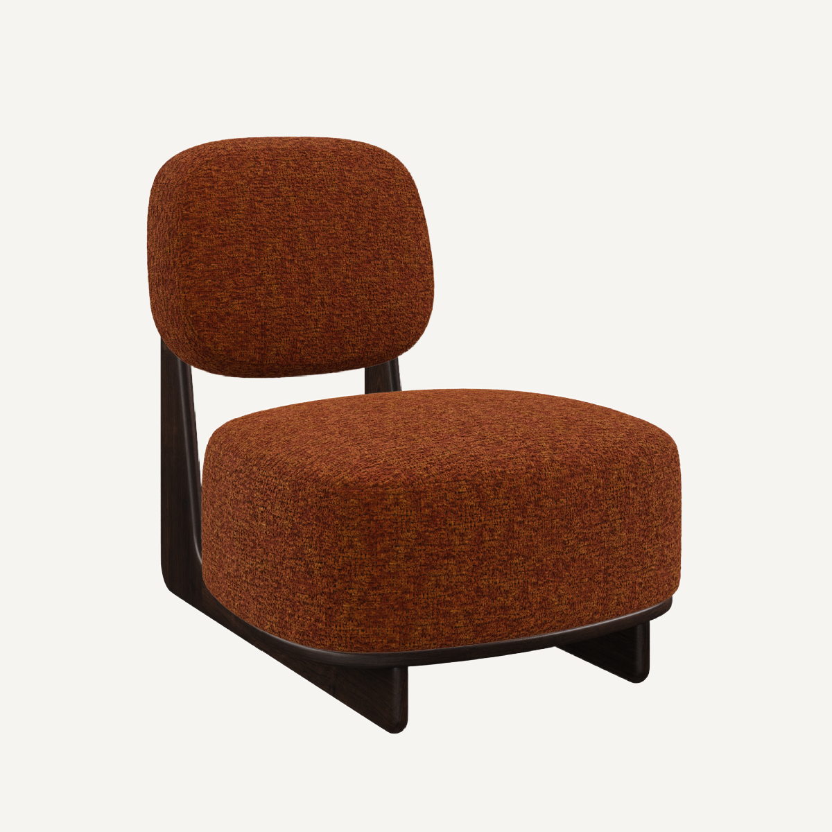 Fauteuil d'appoint en tissu orange | Dôme Deco Tate | REMO-HOME, mobilier et décoration d'intérieur
