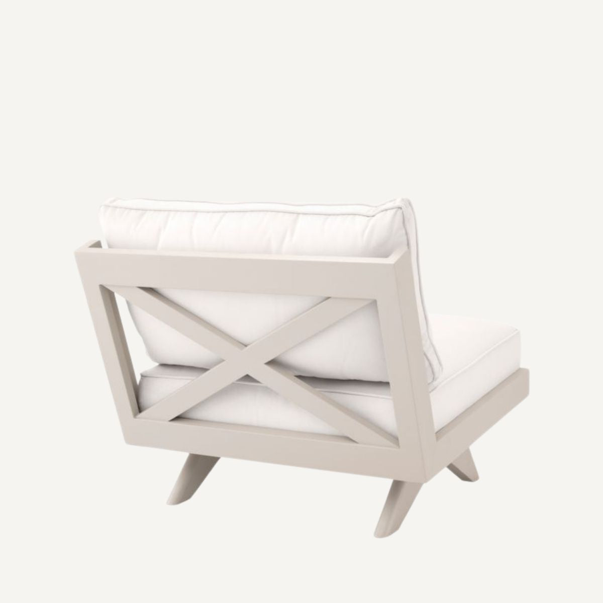 Fauteuil d'extérieur en métal sable | Eichholtz Lomax | REMO-HOME, mobilier et décoration d'intérieur