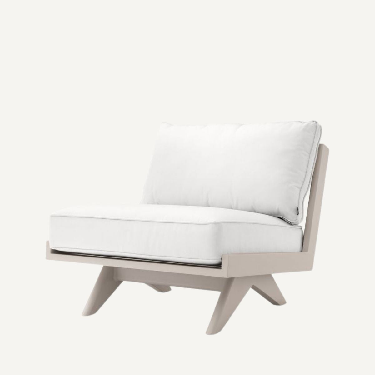 Fauteuil d'extérieur en métal sable | Eichholtz Lomax | REMO-HOME, mobilier et décoration d'intérieur