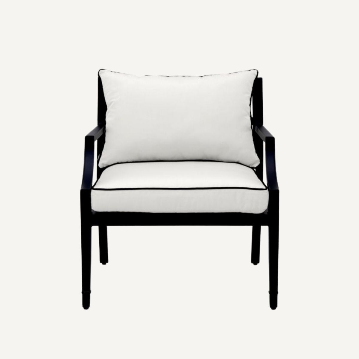 Fauteuil d'extérieur noir et blanc | Eichholtz Bella Vista | REMO-HOME, mobilier et décoration d'intérieur