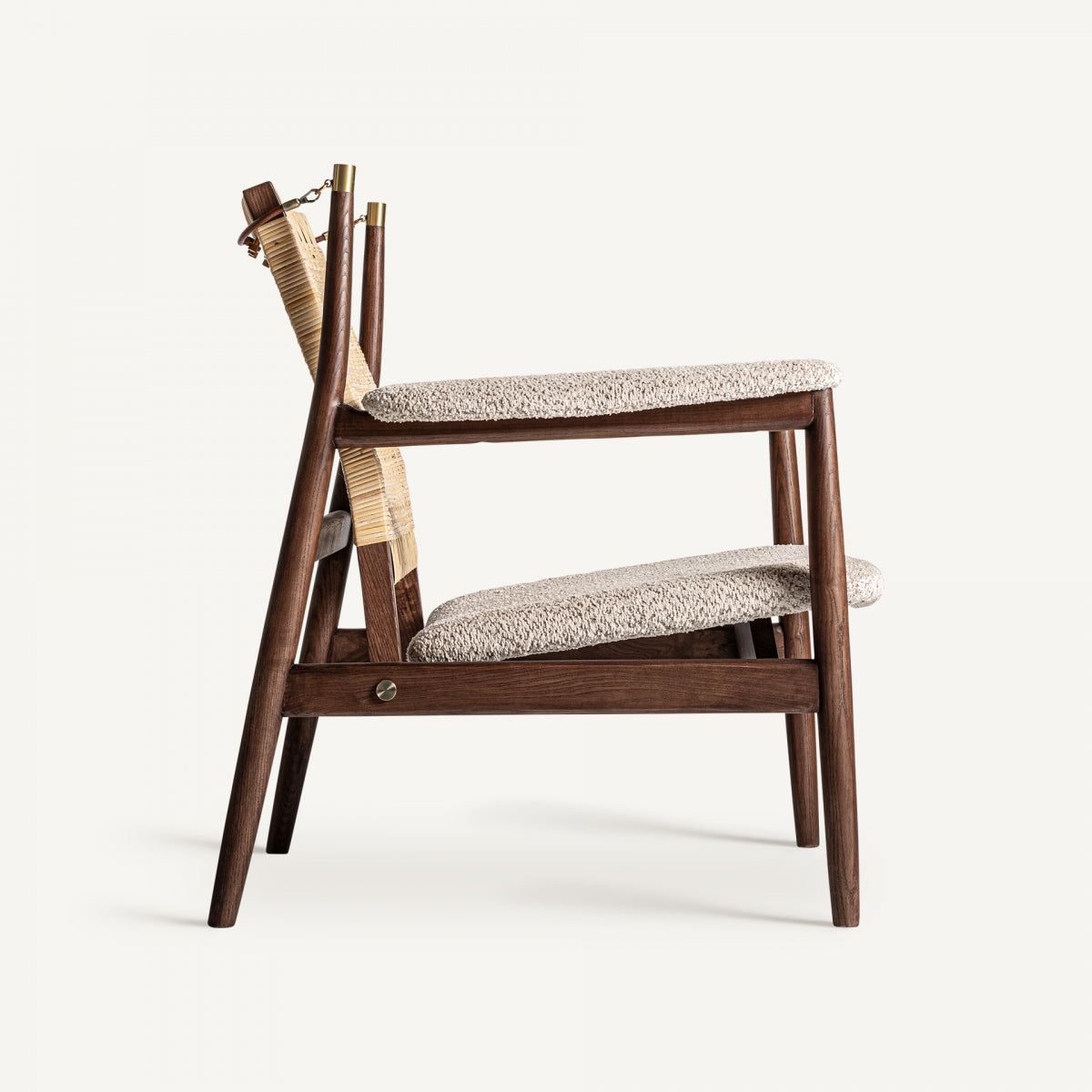 Fauteuil d'appoint en rotin bouclé crème | Vical Hunxe | REMO-HOME, mobilier et décoration d'intérieur