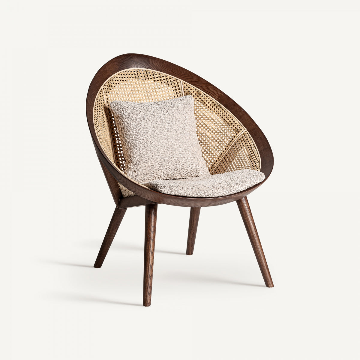 Fauteuil d'appoint en rotin bouclé crème | Vical Werth | REMO-HOME, mobilier et décoration d'intérieur
