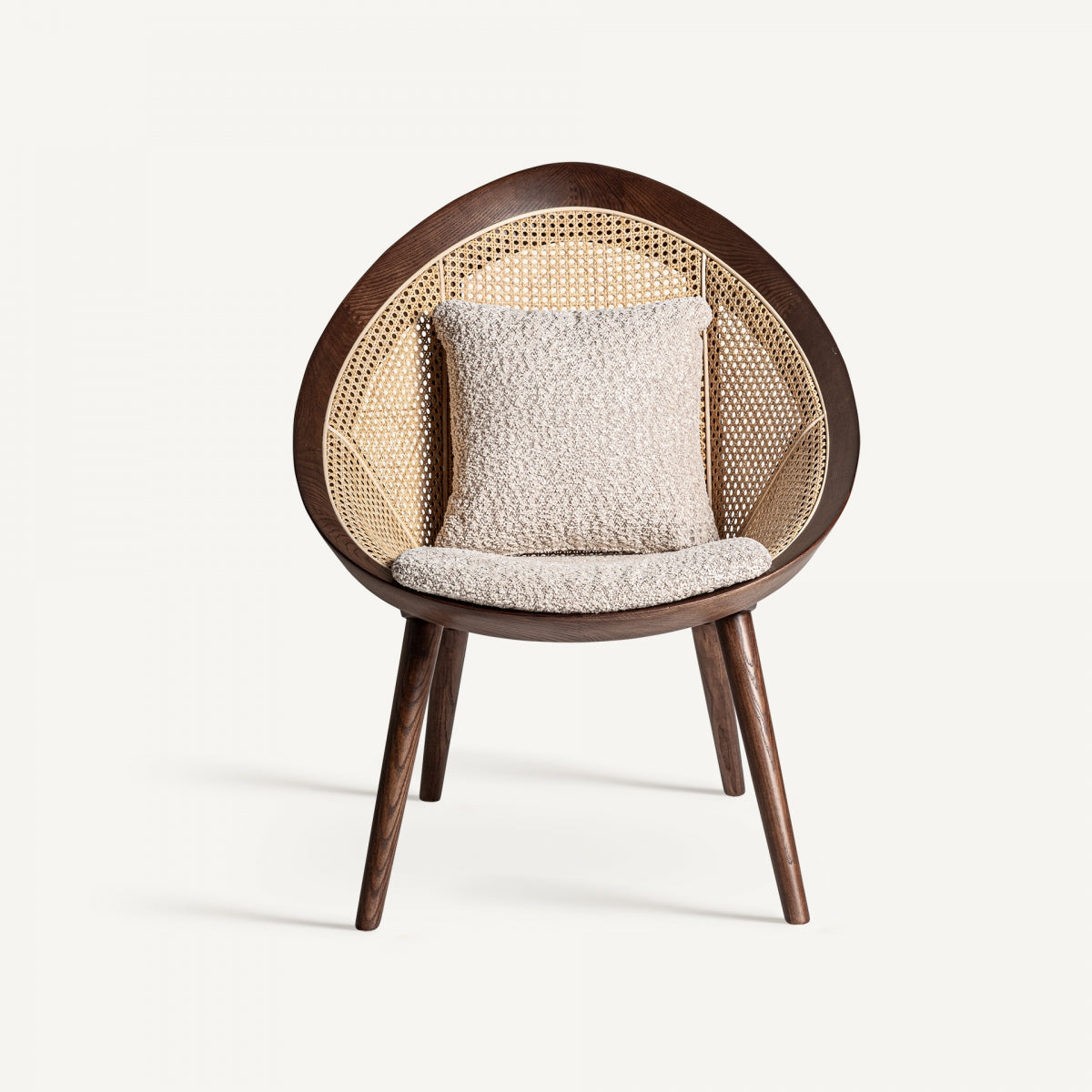 Fauteuil d'appoint en rotin bouclé crème | Vical Werth | REMO-HOME, mobilier et décoration d'intérieur
