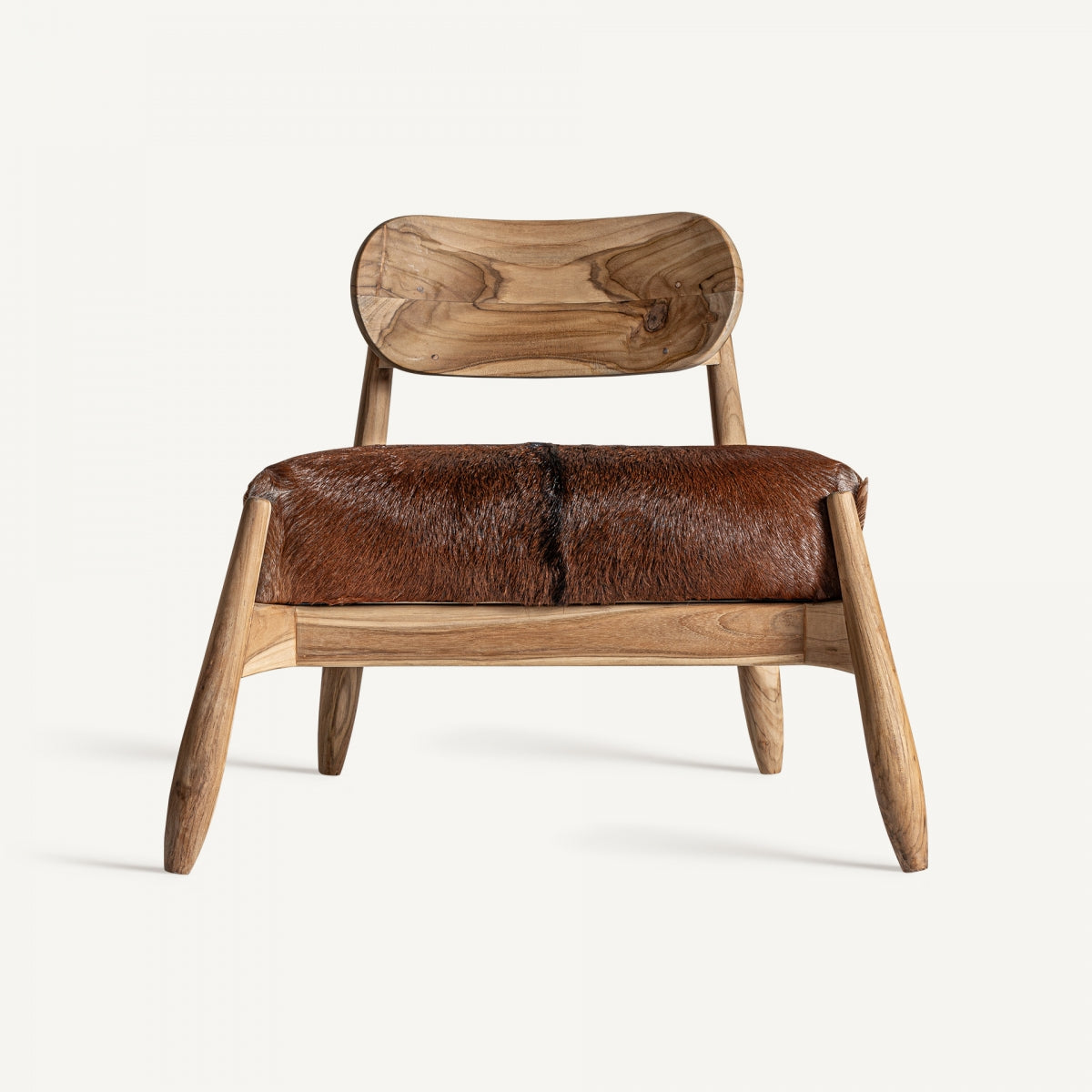 Fauteuil en teck et peau de chèvre | VICAL Payerne | REMO-HOME, mobilier design et décoration d'intérieur