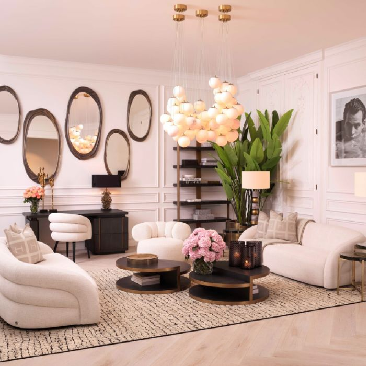 Fauteuil en tissu blanc cassé | Eichholtz Phedra | REMO-HOME, mobilier et décoration d'intérieur