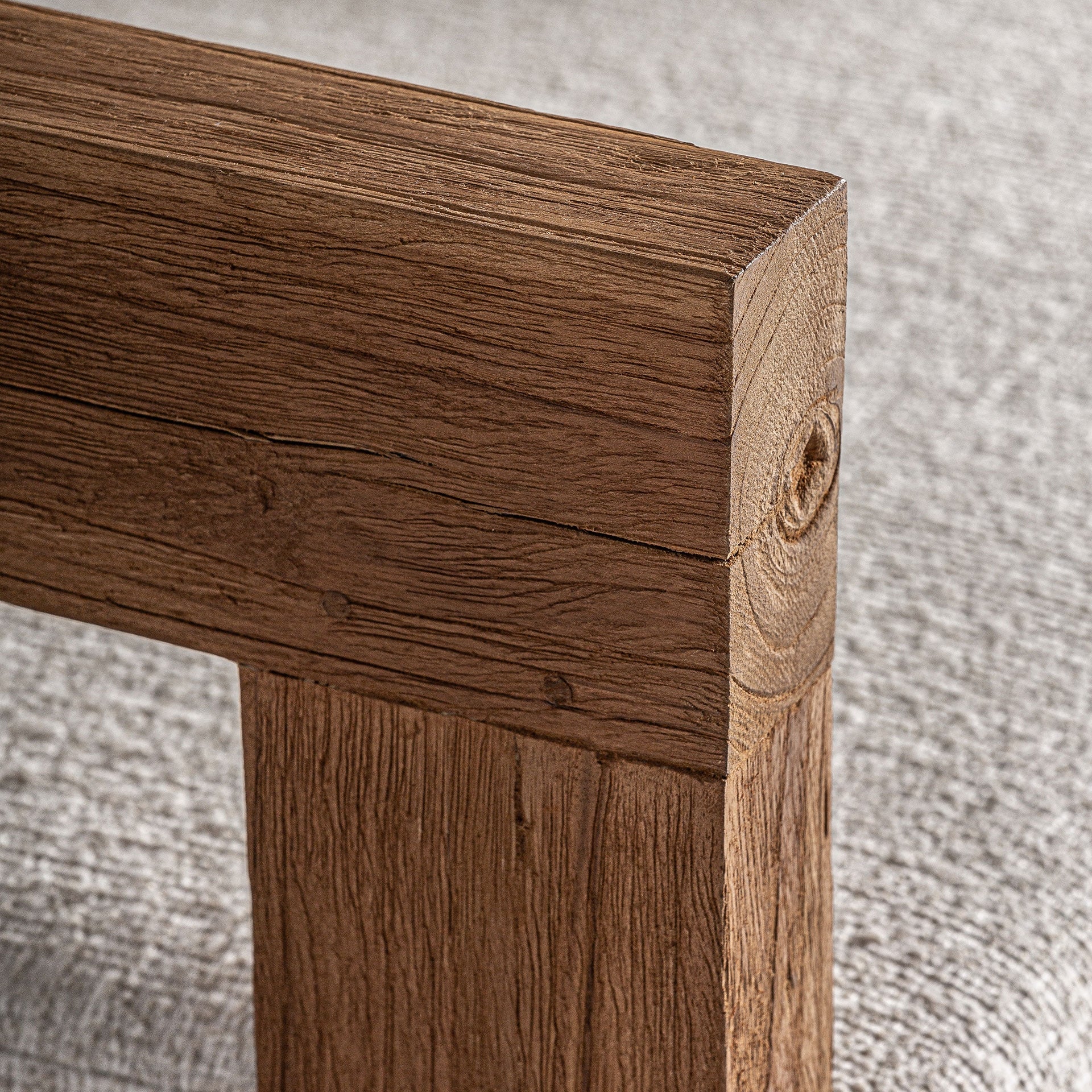 Fauteuil extérieur teck recyclé et tissu beige | VICAL Testa | REMO-HOME, mobilier design et décoration d'intérieur