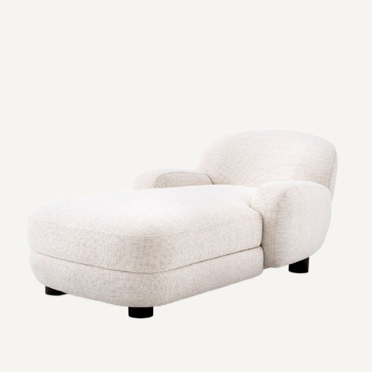 Fauteuil long en tissu blanc cassé | Eichholtz Udine | REMO-HOME, mobilier et décoration d'intérieur