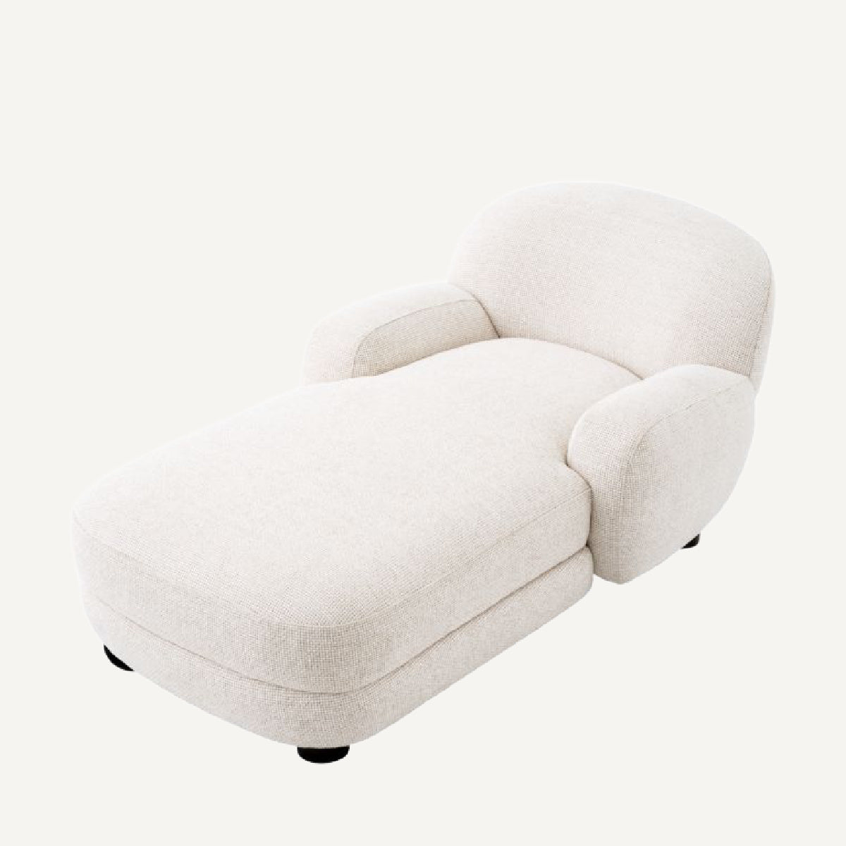 Fauteuil long en tissu blanc cassé | Eichholtz Udine | REMO-HOME, mobilier et décoration d'intérieur