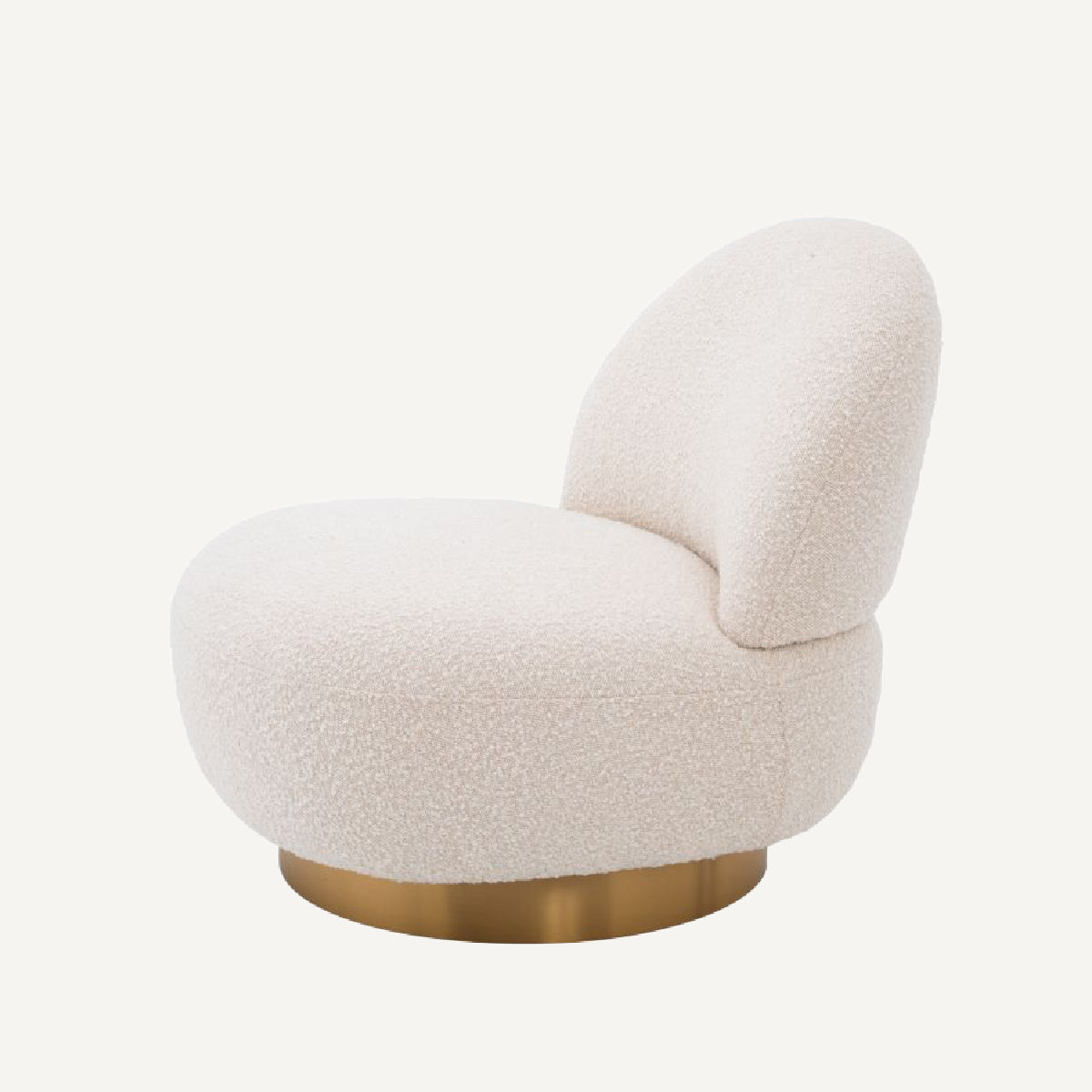 Fauteuil pivotant bouclé crème | Eichholtz Clément | REMO-HOME, mobilier et décoration d'intérieur