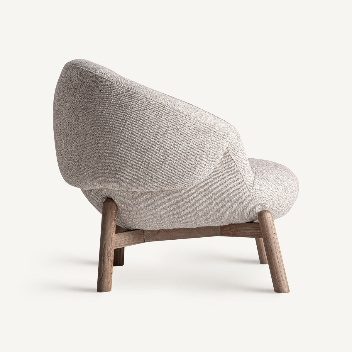 Fauteuil rond en tissu beige | VICAL Jacquard | REMO-HOME, mobilier design et décoration d'intérieur