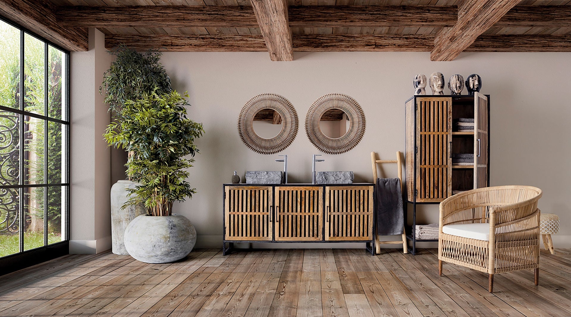 Fauteuil rotin naturel contemporain | VICAL Elna | REMO-HOME, mobilier design et décoration d'intérieur