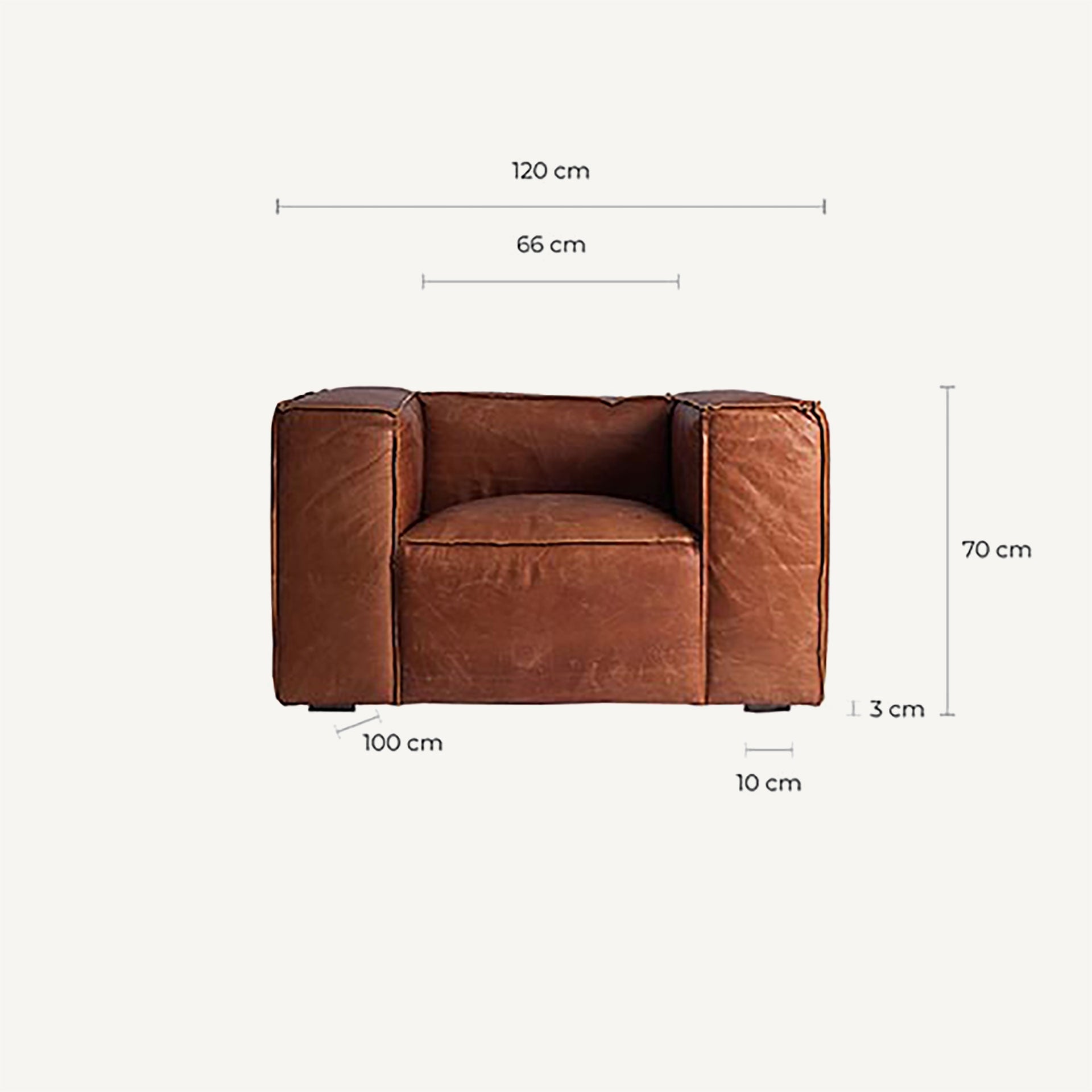 Fauteuil vintage cuir et bois de sapin | VICAL Kurza | REMO-HOME, mobilier design et décoration d'intérieur