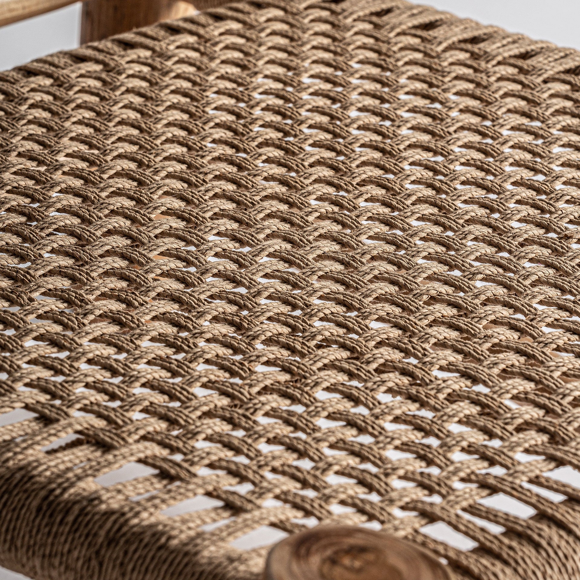 Fauteuil vintage teck et chanvre naturel | VICAL Mouzaki | REMO-HOME, mobilier design et décoration d'intérieur
